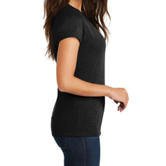Women's Super Slub V-Neck Tee - Black - Side
