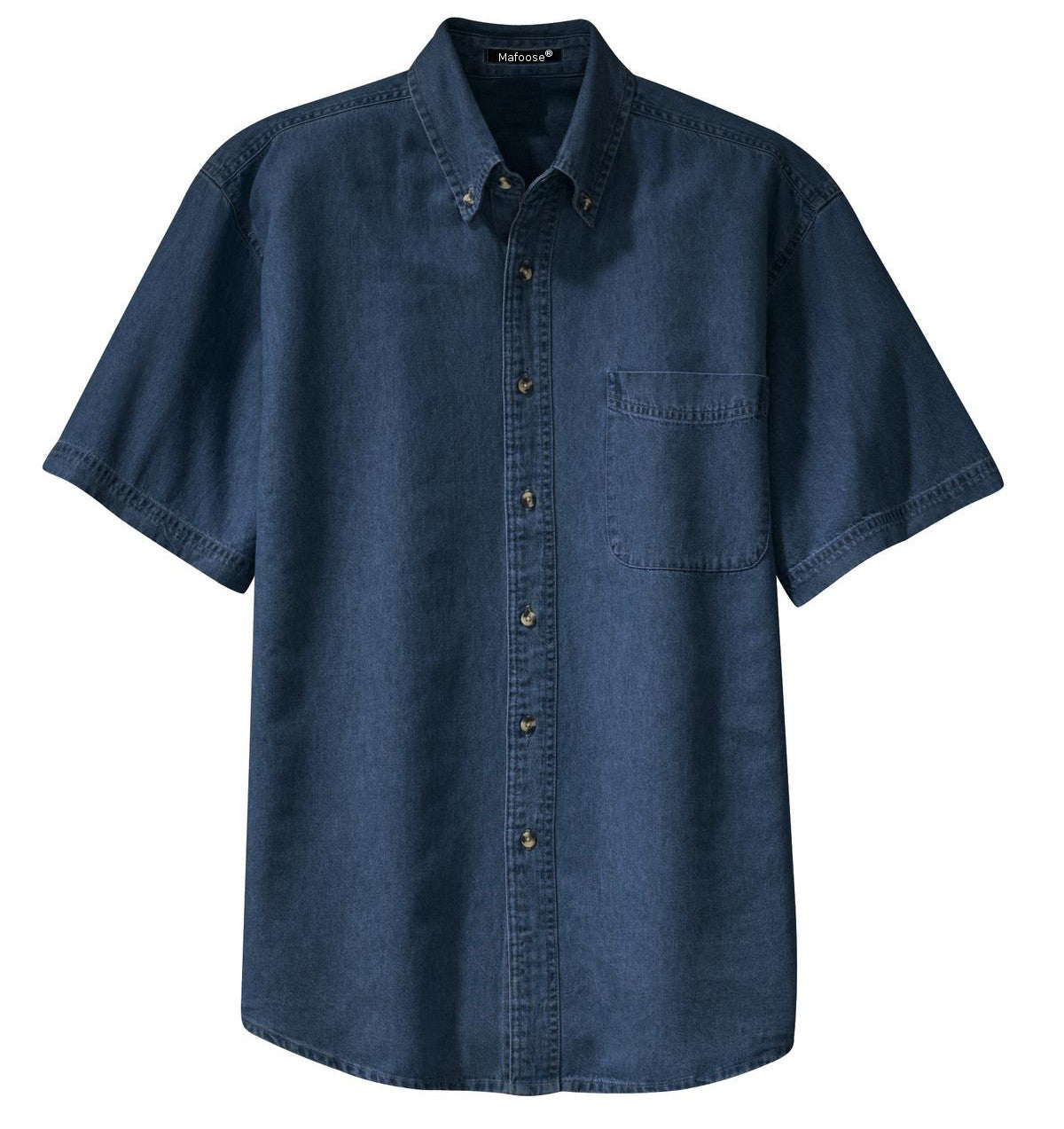 Mafoose Men's Short Sleeve Value Denim Shirt Ink Blue-Front