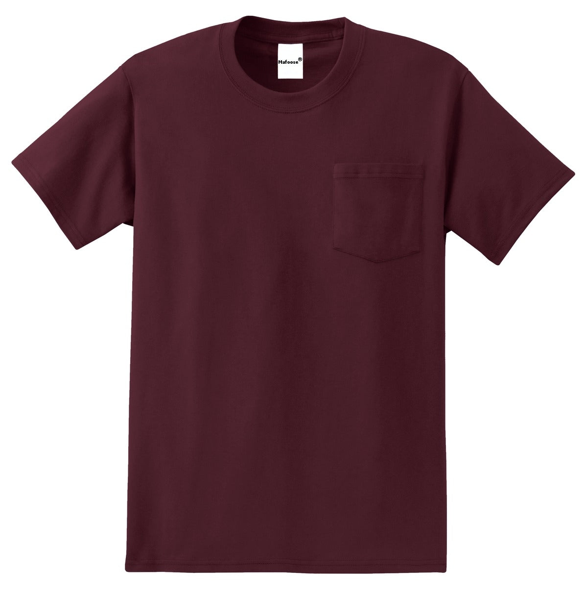 Men's Essential T Shirt with Pocket Athletic Maroon