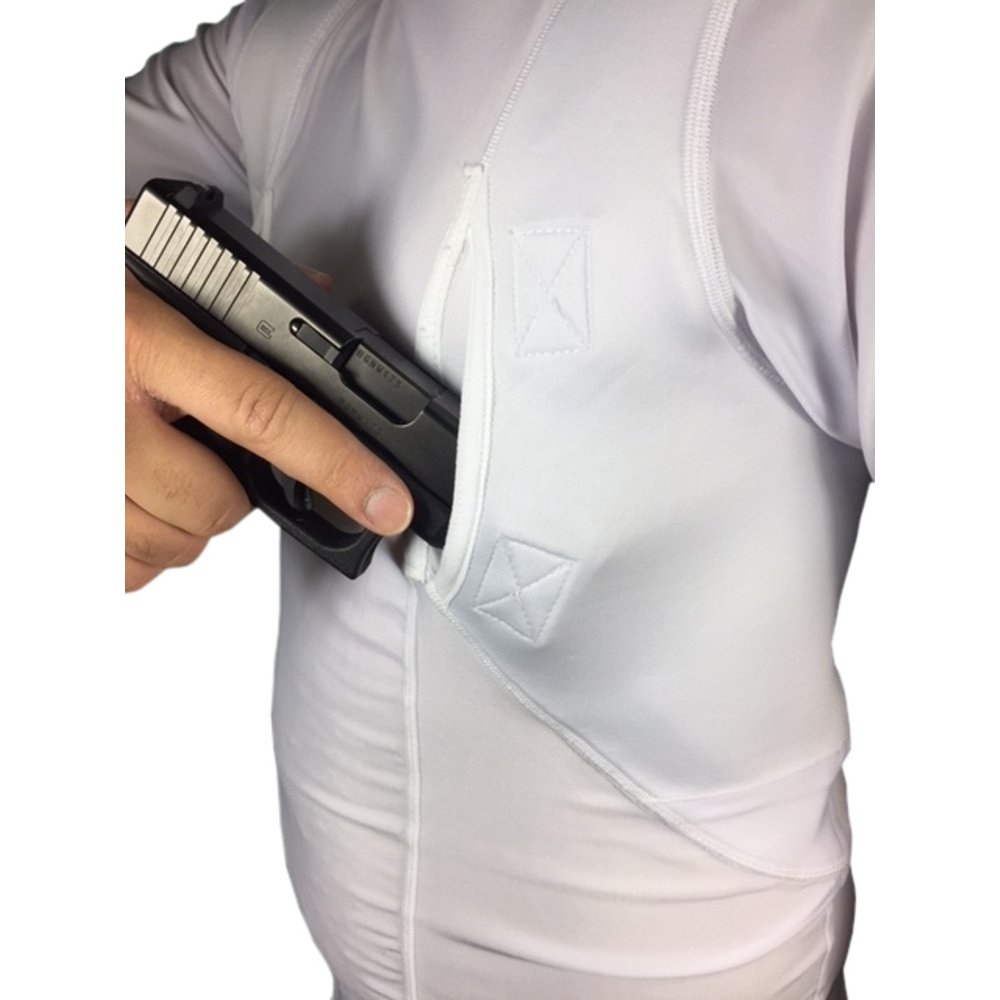Mafoose Men's Short Sleeve Concealed Carry Gun Holster Shirt Sizes Medium to 4XL