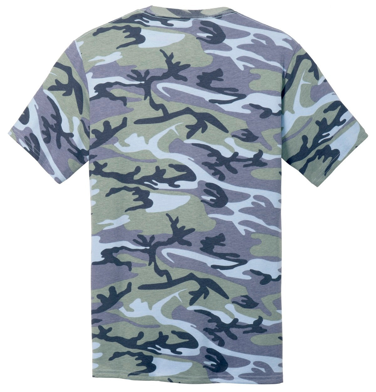 Mafoose Men's 5.4-oz 100% Cotton Tee Shirt Woodland Blue Camo-Back