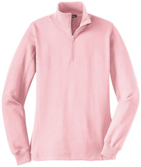 Mafoose Women's 1/4 Zip Sweatshirt Pink-Front