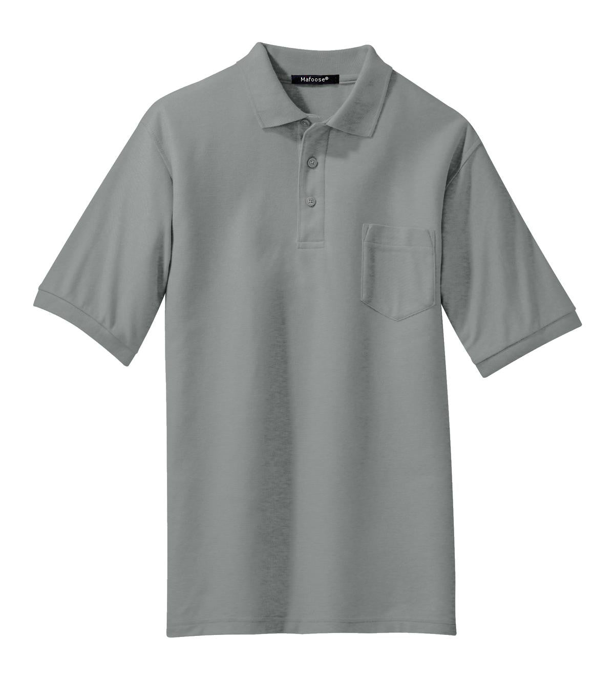 Mafoose Men's Silk Touch Polo with Pocket Cool Grey-Front