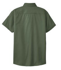 Mafoose Women's Comfortable Short Sleeve Easy Care Shirt Clover Green-Back
