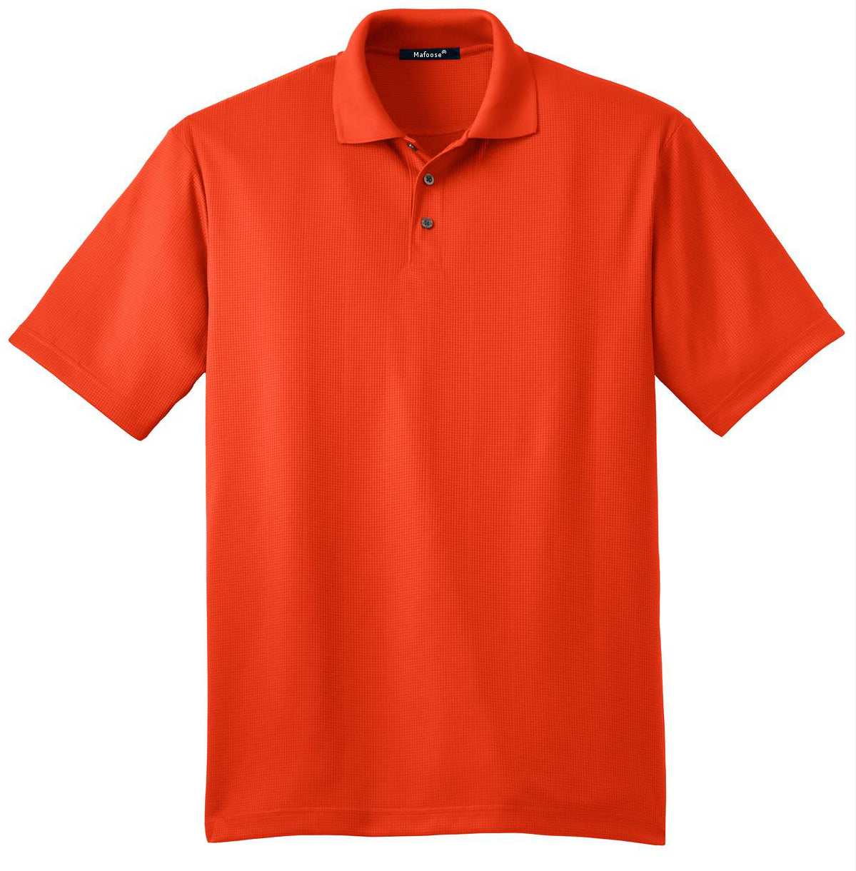 Mafoose Men's Performance Fine Jacquard Polo Autumn Orange-Front