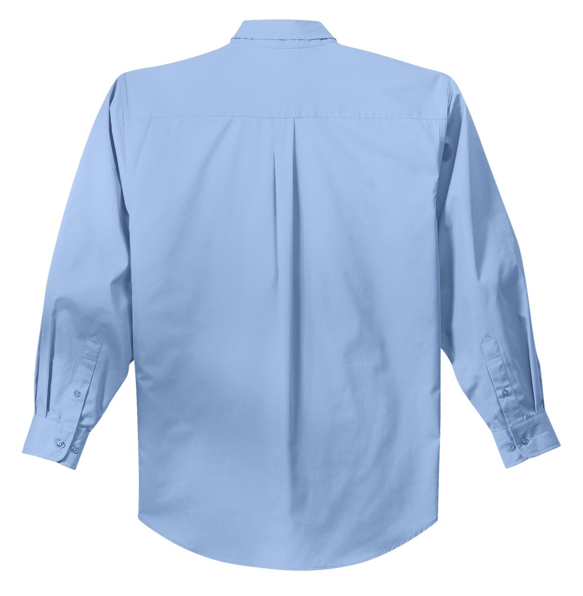 Mafoose Men's Tall Long Sleeve Easy Care Shirt Light Blue/ Light Stone-Back