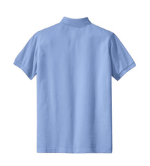 Mafoose Women's Heavyweight Cotton Pique Polo Shirt Light Blue-Back
