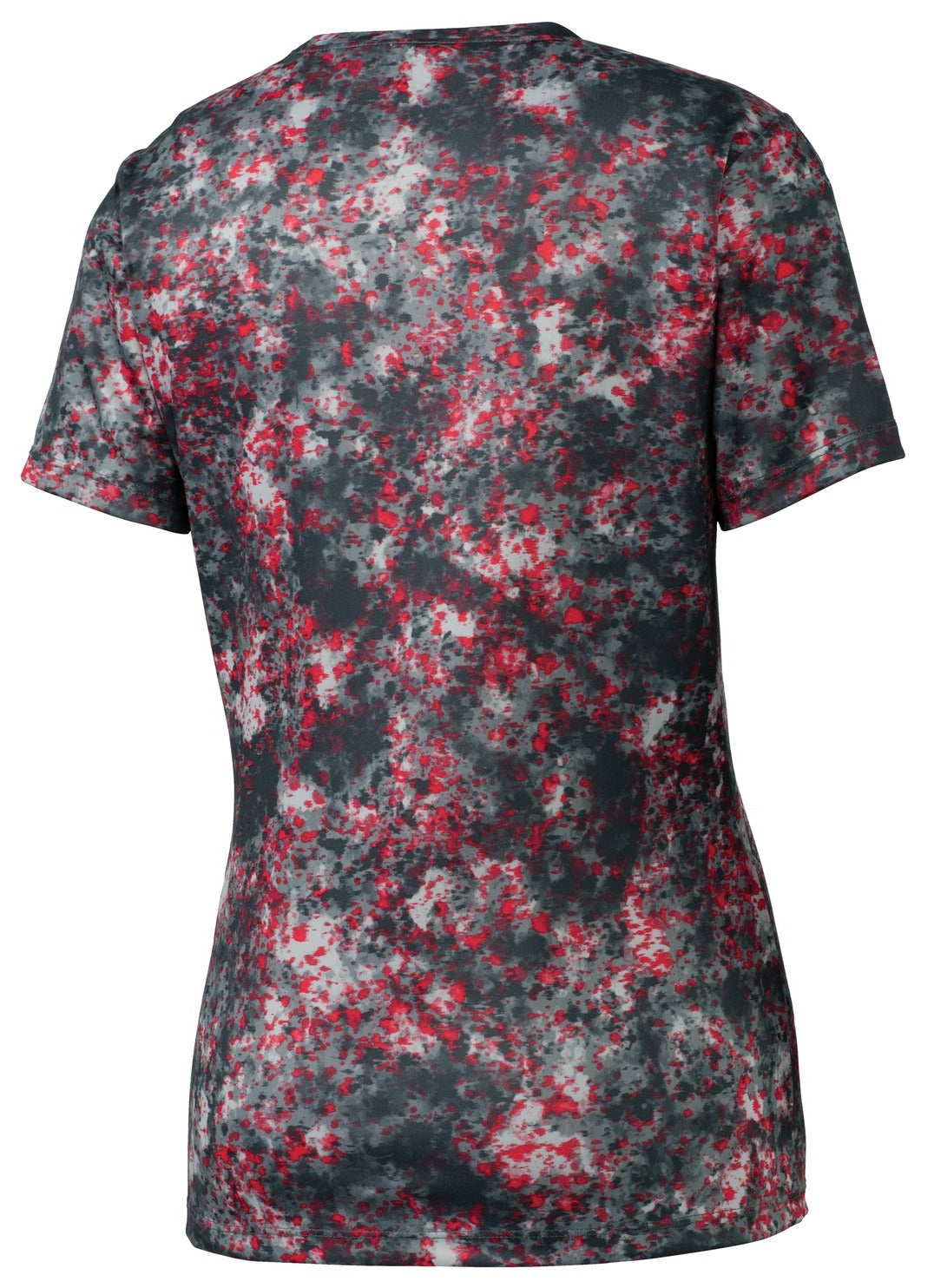 Mafoose Ladies Mineral Freeze Scoop Neck Tee Shirt Deep Red-Back