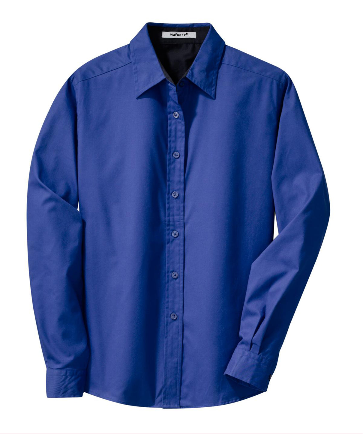 Mafoose Women's Long Sleeve Easy Care Shirt Royal/ Classic Navy-Front