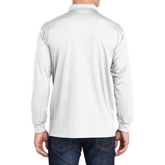 Yellow Rooster Men's Polyester Tricot Micropique Sport-Wick Long Sleeve Moisture Wicking Polo T-shirt