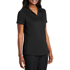 Yellow Rooster Women's Moisture Wicking  Y-Neck Diamond Jacquard Short Sleeve Polo T-Shirt