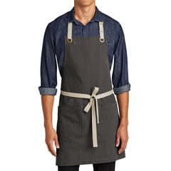 Men's Canvas Full-Length Adjustable Neck Two-Pocket Apron