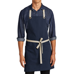 Men's Canvas Full-Length Adjustable Neck Two-Pocket Apron