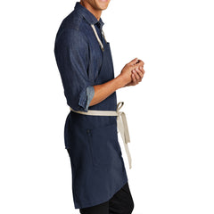 Men's Canvas Full-Length Adjustable Neck Two-Pocket Apron