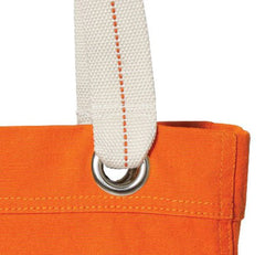 Allie Tote Bag – Cotton Canvas with Striped Handles & Zippered Pocket for Everyday Use