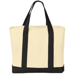 Ideal Twill Two-Tone Shopping Tote Bag