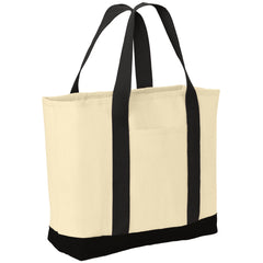 Ideal Twill Two-Tone Shopping Tote Bag