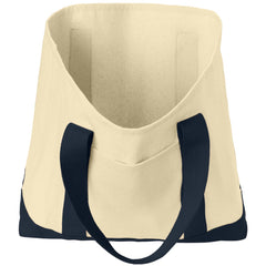 Ideal Twill Two-Tone Shopping Tote Bag