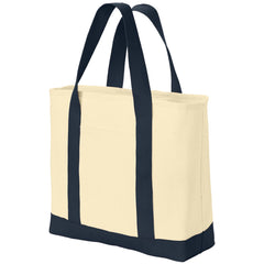 Ideal Twill Two-Tone Shopping Tote Bag