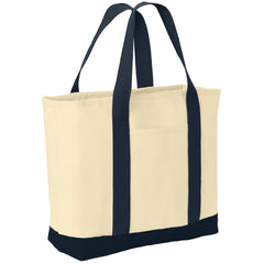 Ideal Twill Two-Tone Shopping Tote Bag