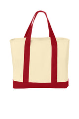 Ideal Twill Two-Tone Cotton Tote Bag with Pocket – Durable Canvas Shopping Bag