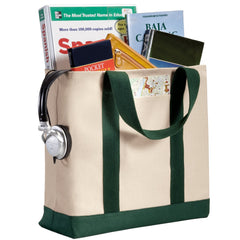 Ideal Twill Two-Tone Shopping Tote Bag