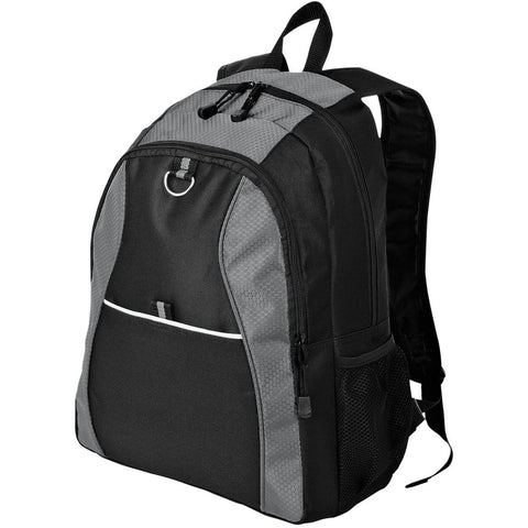 Unique Texture Contrast Honeycomb Backpack Grey/Black