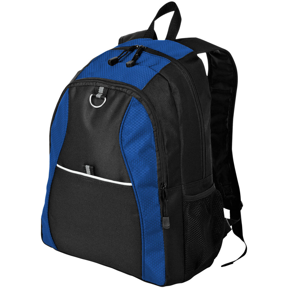 Unique Texture Contrast Honeycomb Backpack Blue/Black
