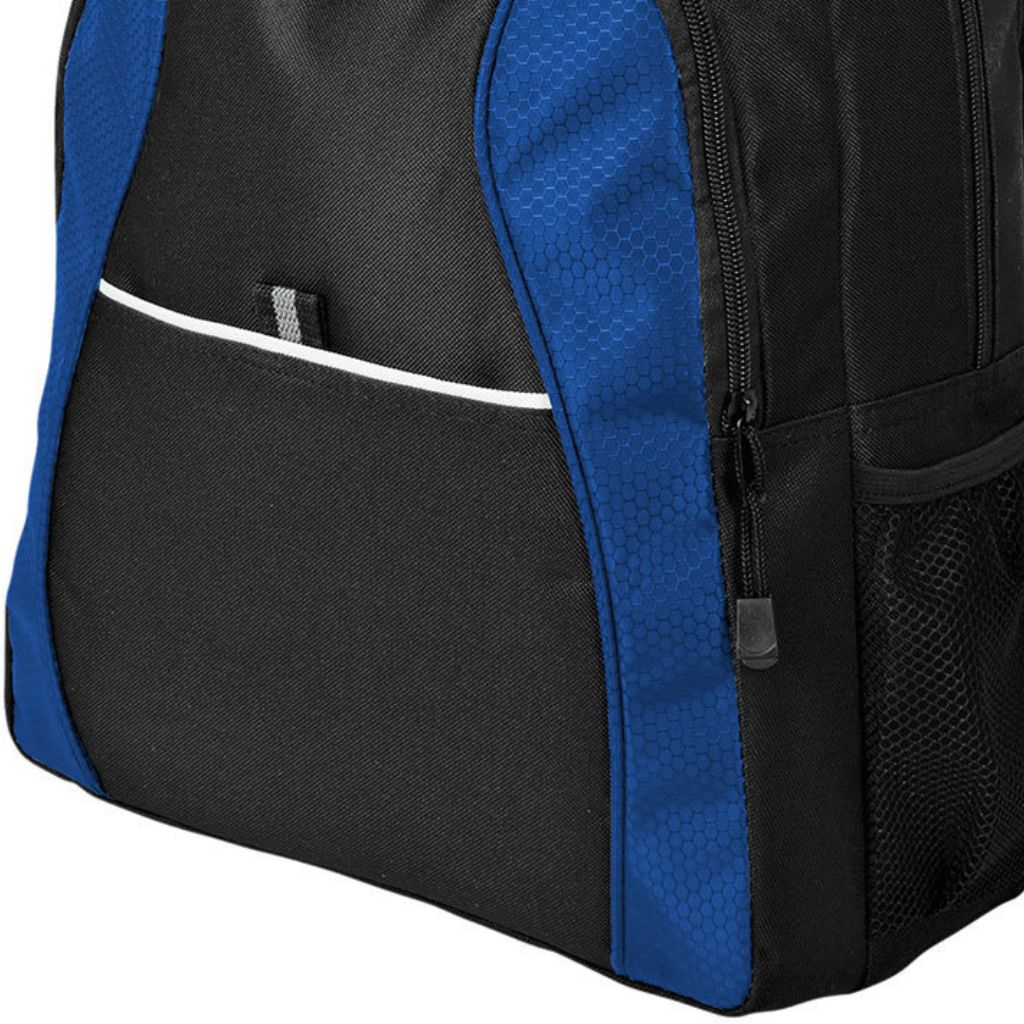 Unique Texture Contrast Honeycomb Backpack Blue/Black