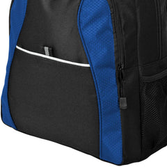 Unique Texture Contrast Honeycomb Backpack Blue/Black
