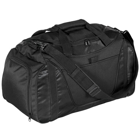 Multi Pockets with Adjustable Strap Small Two-Tone Duffel Compact Bag