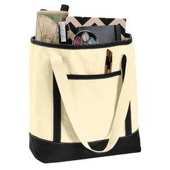 Large Cotton Canvas Tote Perfect for the Beach Shopping and Events