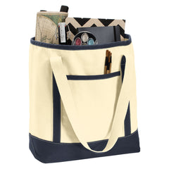 Large Cotton Canvas Tote Perfect for the Beach Shopping and Events