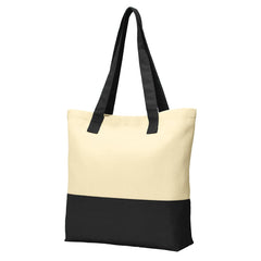 Colorblock Cotton Tote Modern Style with Everyday Function