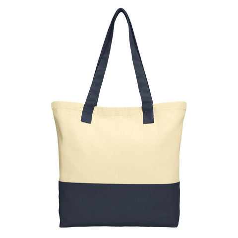 Colorblock Cotton Tote Modern Style with Everyday Function
