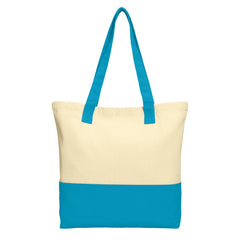 Colorblock Cotton Tote Modern Style with Everyday Function