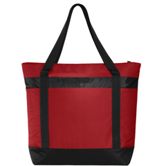 Large Tote Cooler Bag with Zippered Top & Water-Resistant Lining