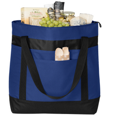 Large Tote Cooler Bag with Zippered Top & Water-Resistant Lining