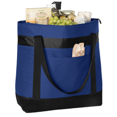 Large Tote Cooler Bag with Zippered Top & Water-Resistant Lining