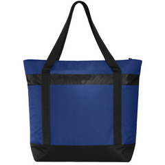 Large Tote Cooler Bag with Zippered Top & Water-Resistant Lining