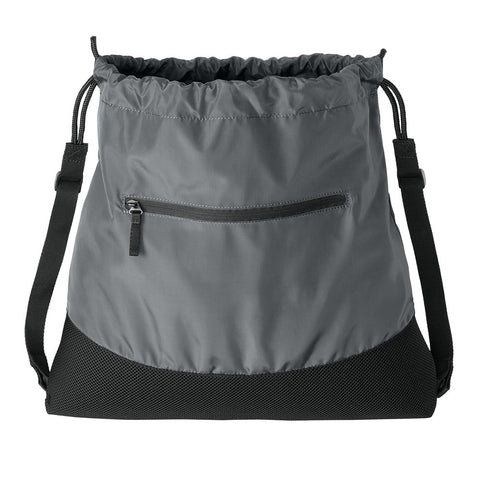 Agility Mesh Drawcord Closure Front Zippered Pocket Cinch