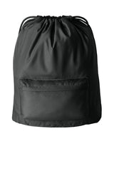 Diamond Front Zippered Pocket Cinch Bag