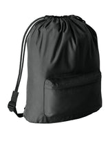 Diamond Front Zippered Pocket Cinch Bag