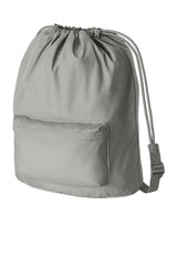 Diamond Front Zippered Pocket Cinch Bag