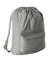Diamond Front Zippered Pocket Cinch Bag