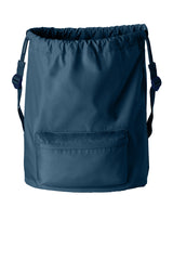 Diamond Front Zippered Pocket Cinch Bag
