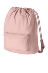 Diamond Front Zippered Pocket Cinch Bag