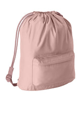 Diamond Front Zippered Pocket Cinch Bag