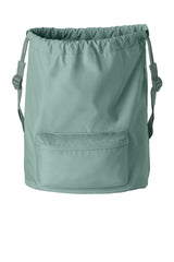 Diamond Front Zippered Pocket Cinch Bag