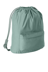 Diamond Front Zippered Pocket Cinch Bag